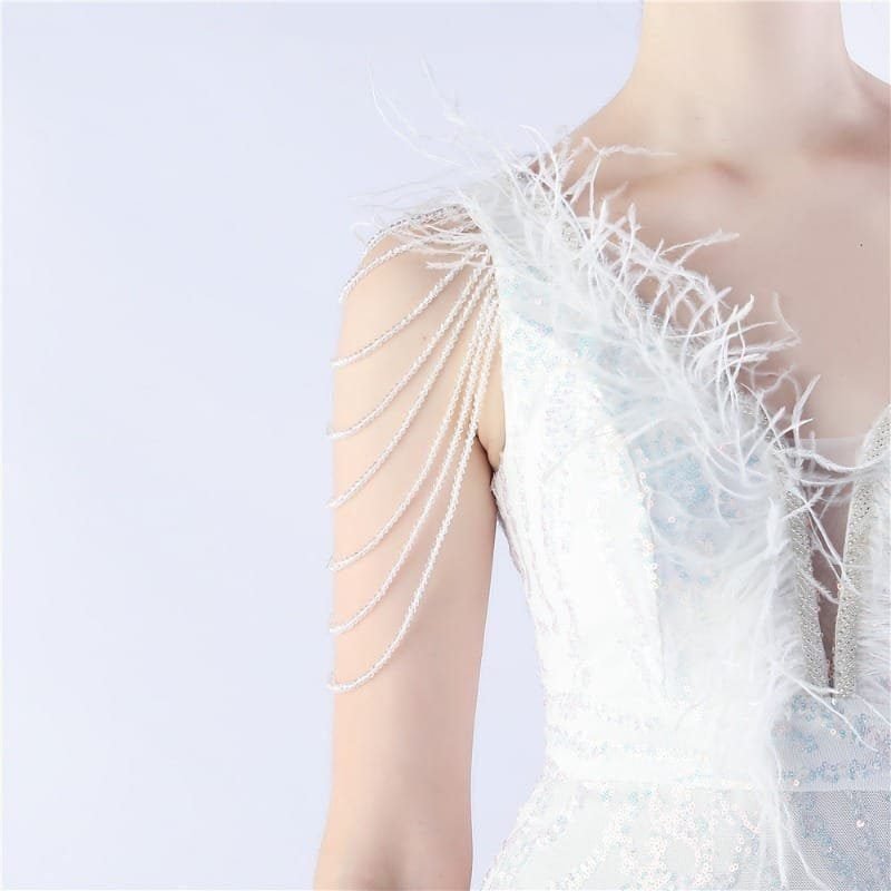 Luxe Feather & Sequin Maxi Gown | Heavy Beadwork 77 103A2723.jpg