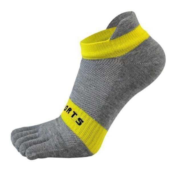 Men’s Breathable Cotton Five-Toe Sports Socks - Summer Lightweight Toe Socks with Moisture-Wicking & Barefoot Feel for Running, Yoga, Gym-5PRS - Image 4