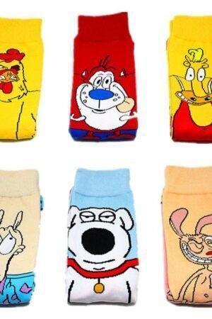 Male Cotton Female Animation Socks Cartoon Tide Socks Medium Tube Adult SpongeBob SquarePants Socks-5PRS