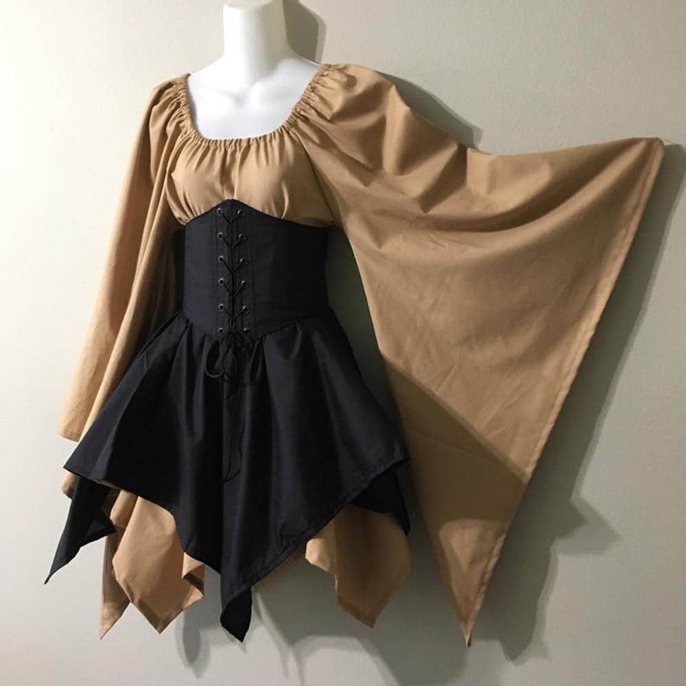 New Party Long-sleeved Women's Renaissance Medieval Dress 13 undefined