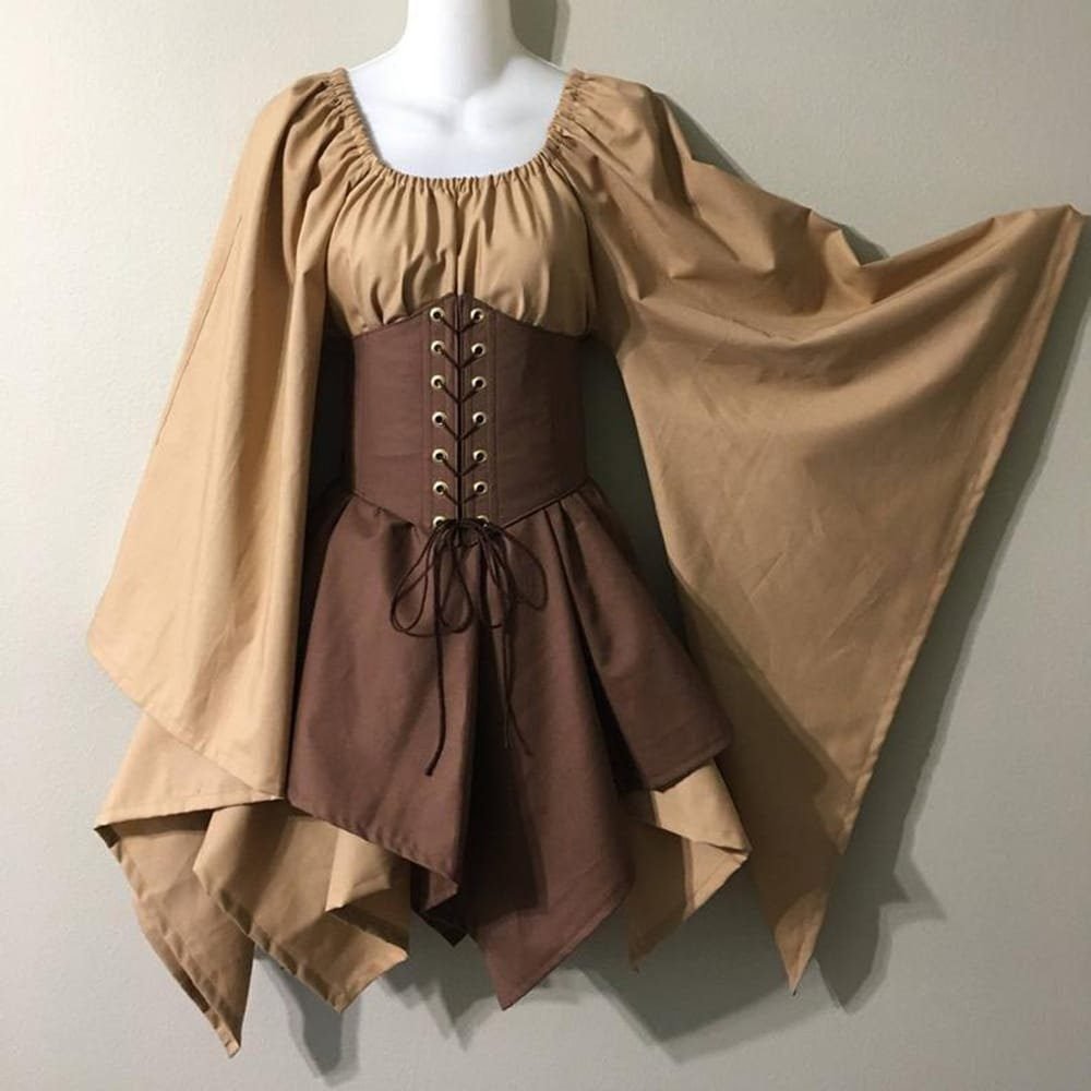 New Party Long-sleeved Women's Renaissance Medieval Dress 15 undefined