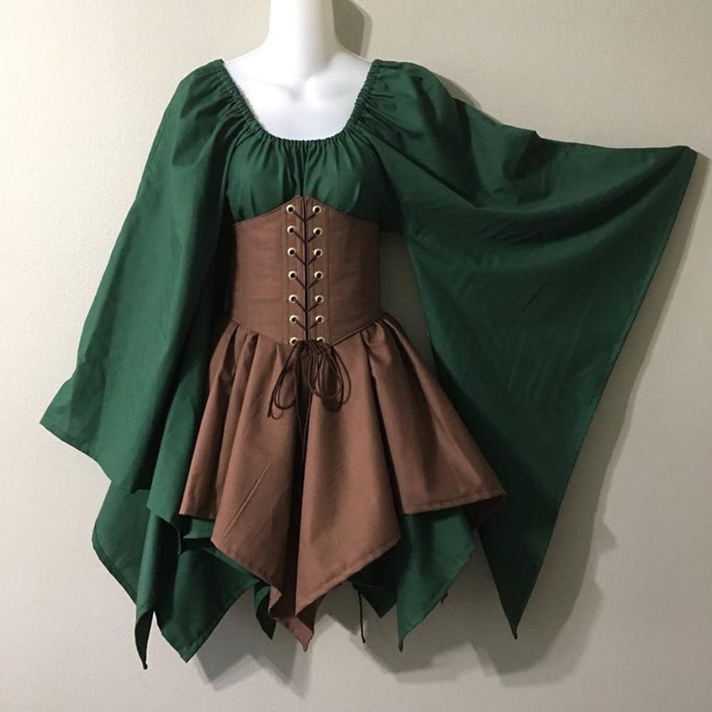 New Party Long-sleeved Women's Renaissance Medieval Dress 21 undefined