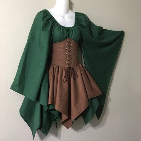New Party Long-sleeved Women's Renaissance Medieval Dress - Image 7