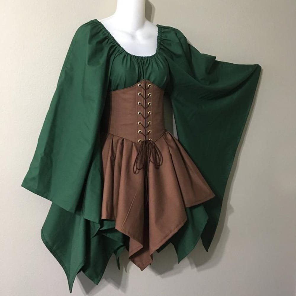 New Party Long-sleeved Women's Renaissance Medieval Dress 20 undefined