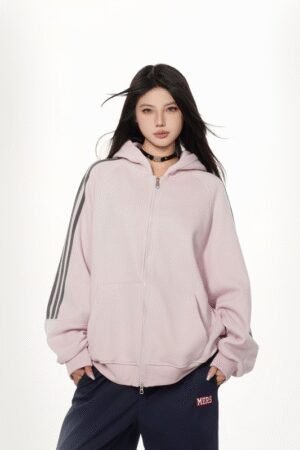 Fleece Hooded Men's and Women's Sweaters Zipper Baseball Jersey Cardigan Jacket