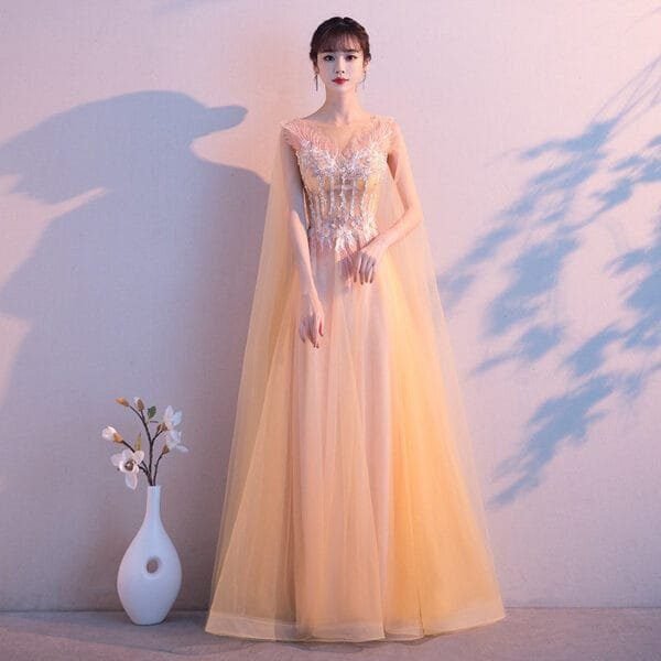 Evening Dress Female New Banquet Temperament Long Fairy Solo Chorus Performance Aura Queen - Image 2