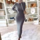 Autumn and Winter New Women's Fashion Twist Long-sleeved Woolen Dress