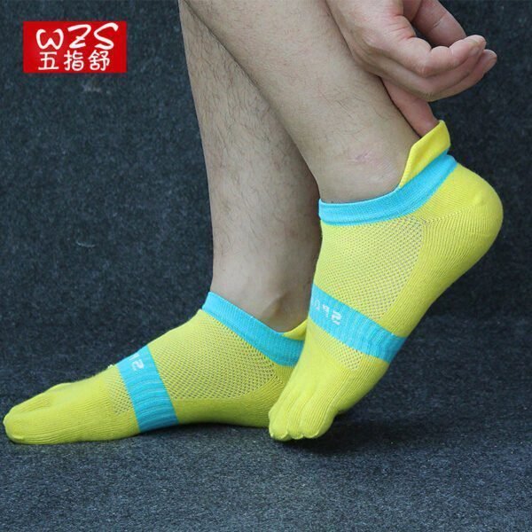 Men’s Breathable Cotton Five-Toe Sports Socks - Summer Lightweight Toe Socks with Moisture-Wicking & Barefoot Feel for Running, Yoga, Gym-5PRS 10 Men’s Breathable Cotton Five-Toe Sports Socks - Summer Lightweight Toe Socks with Moisture-Wicking & Barefoot Feel for Running, Yoga, Gym-5PRS - Image 10