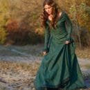 Classic Medieval Central European Party Long Sleeve Crewneck Slim Fit Women's Dress