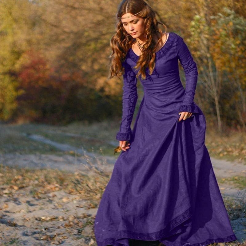 Classic Medieval Central European Party Long Sleeve Crewneck Slim Fit Women's Dress 11 59a937c274fabe5c16baa8b7-6-ori