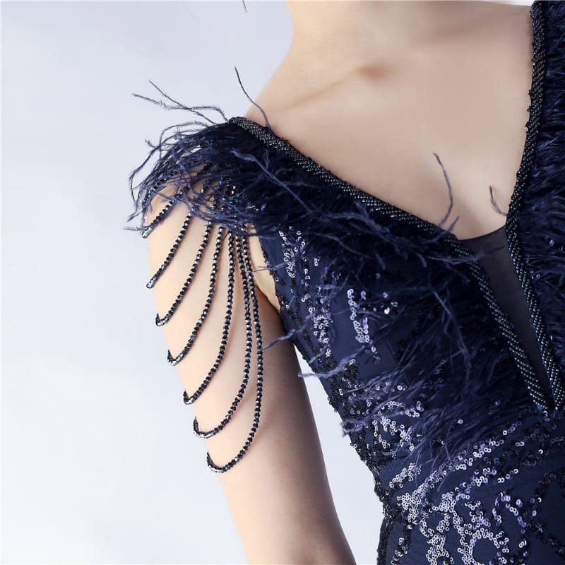 Luxe Feather & Sequin Maxi Gown | Heavy Beadwork 23 103A2451.jpg