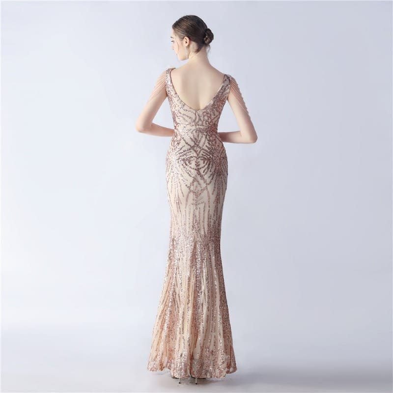 Luxe Feather & Sequin Maxi Gown | Heavy Beadwork 57 103A2628.jpg