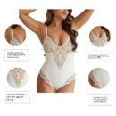 Sexy V-Neck Breathable Lace Corset - Hourglass Body Shaper for Summer Suspender Underwear with Lightweight Waist Trainer
