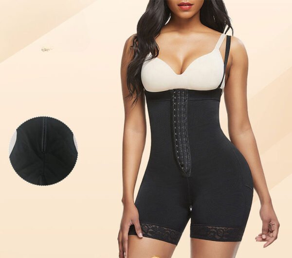 Premium Bodycon Bodysuit - High-Waisted 4-Way Stretch Shapewear with Zippered Breast & Tummy Control for Women's Athleisure skinny Tights - Image 3