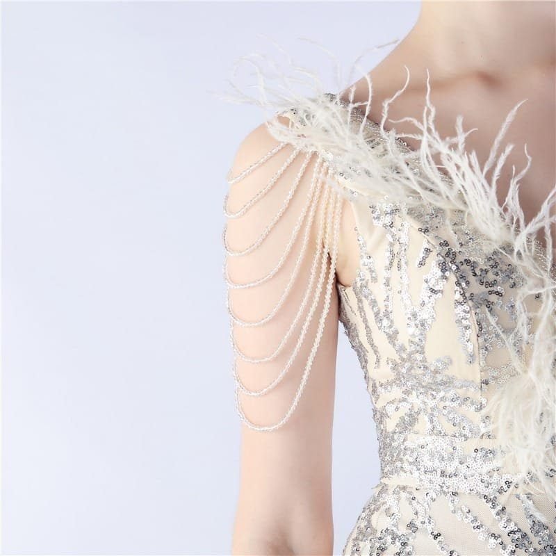Luxe Feather & Sequin Maxi Gown | Heavy Beadwork 95 103A2829.jpg