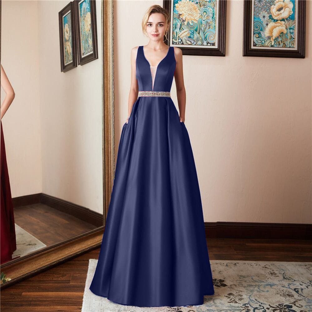 New Banquet Sleeveless Backless Evening Dress 14 undefined