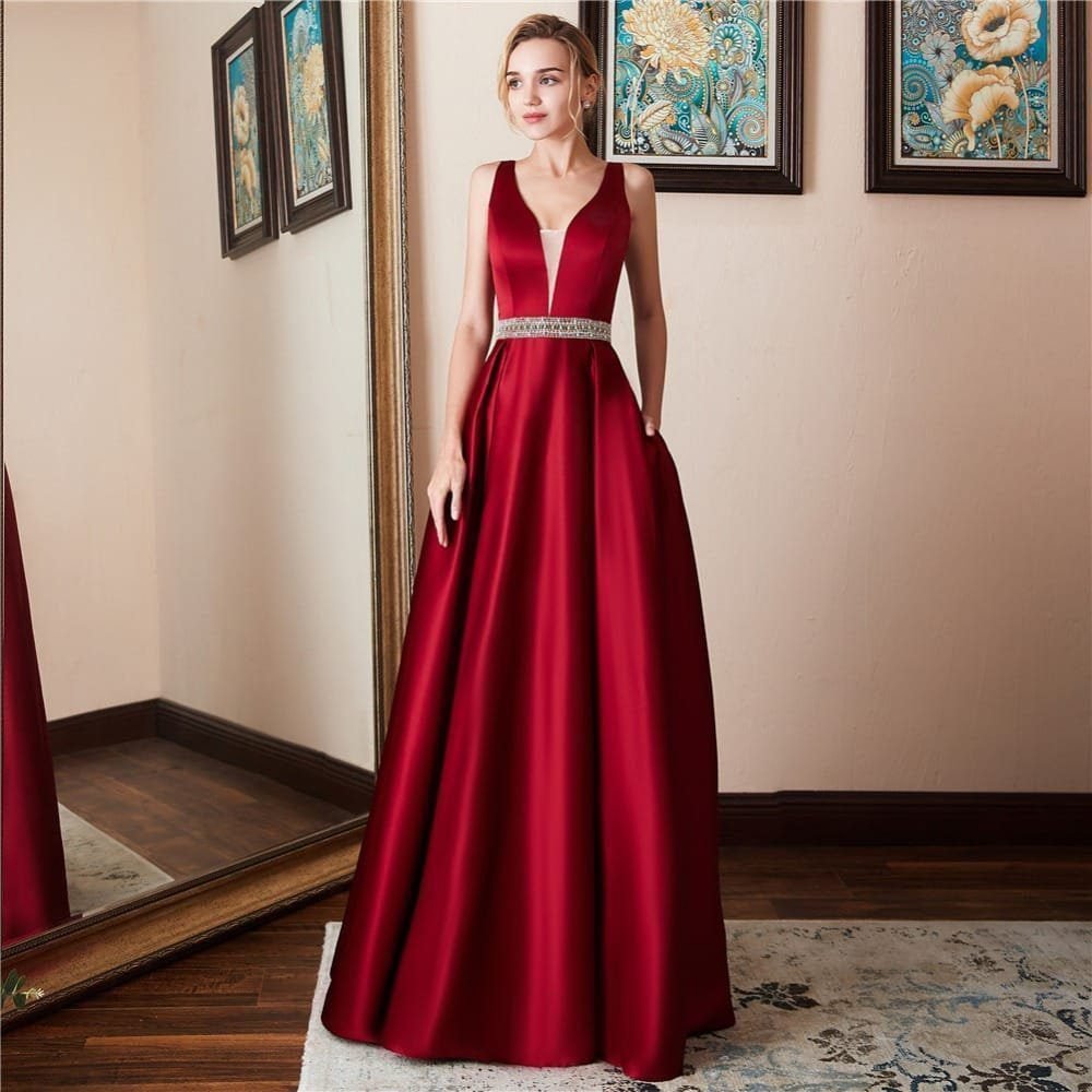 New Banquet Sleeveless Backless Evening Dress 18 undefined
