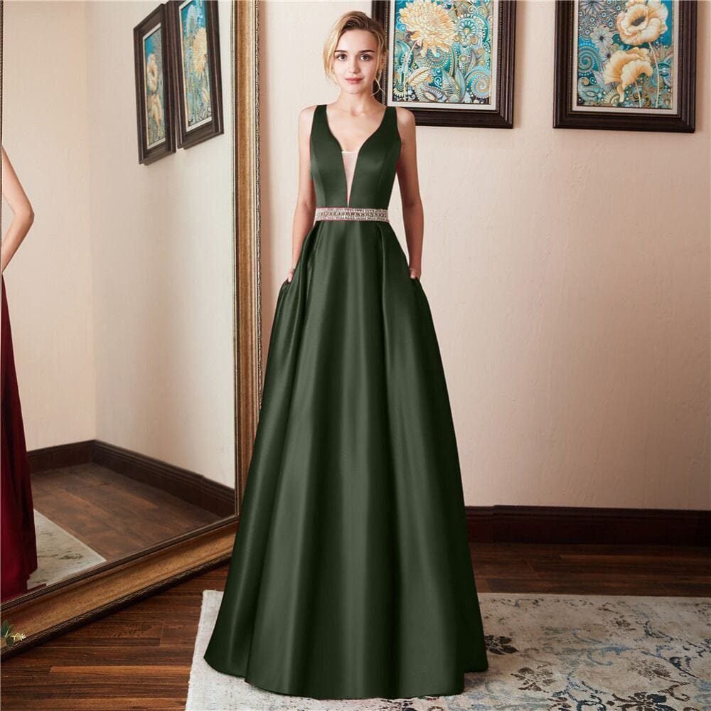 New Banquet Sleeveless Backless Evening Dress 4 New Banquet Sleeveless Backless Evening Dress - Image 4