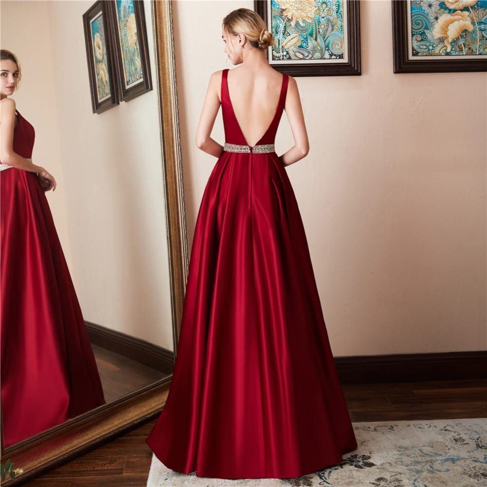 New Banquet Sleeveless Backless Evening Dress 20 undefined