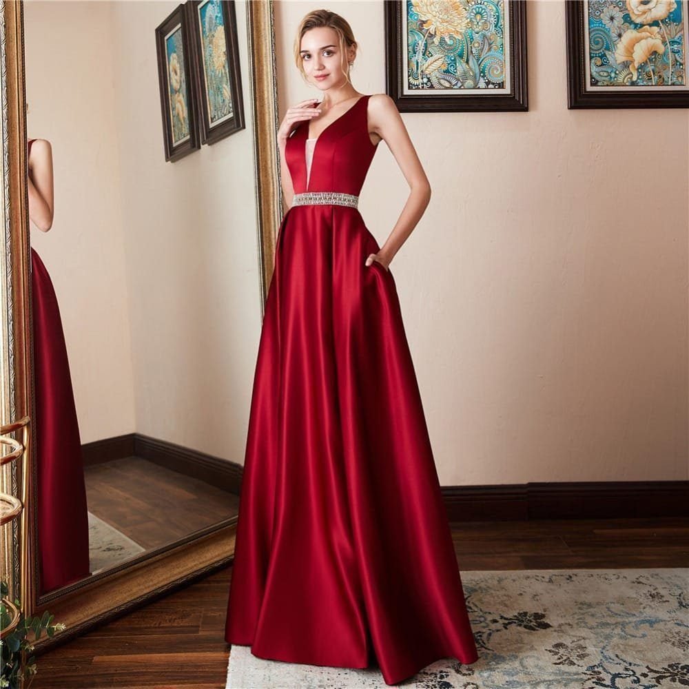New Banquet Sleeveless Backless Evening Dress 19 undefined