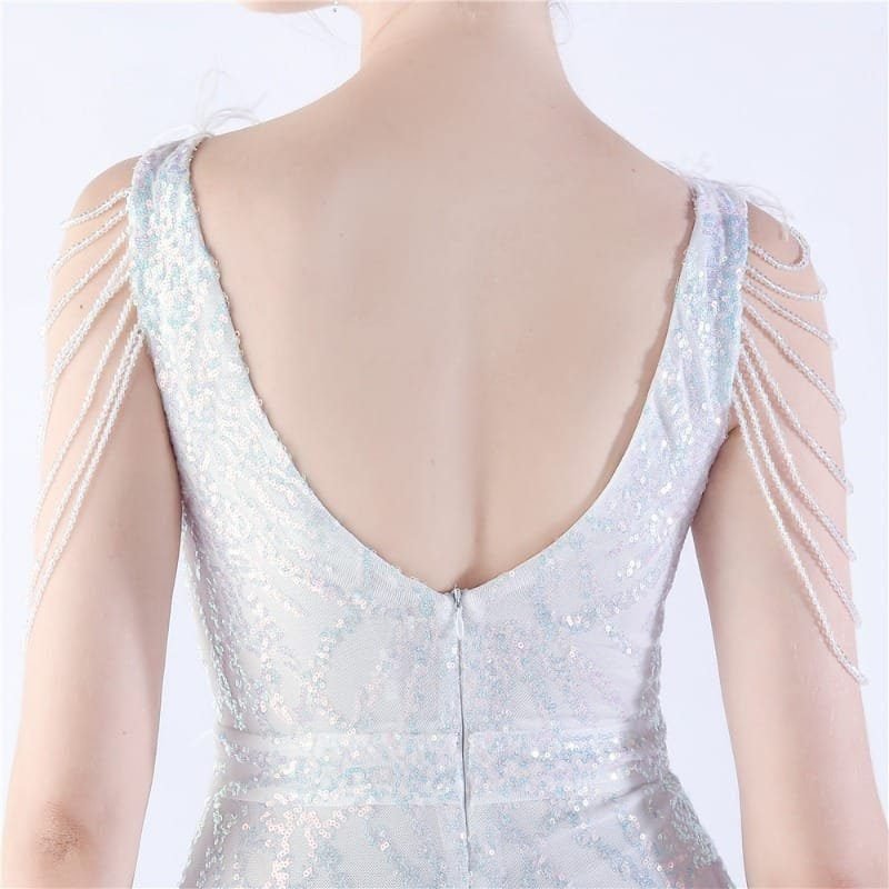 Luxe Feather & Sequin Maxi Gown | Heavy Beadwork 76 103A2721.jpg