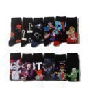 Men's Wholesale Trendy Socks Female Animation Cartoon Cotton Socks Comic Male Medium Tube Pirate Socks-5PRS