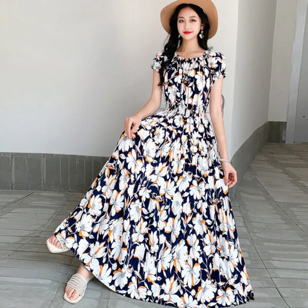 Prairie Dream Dress: Tiered Cotton Maxi - Cold Shoulder & Smocked Waist - Image 33