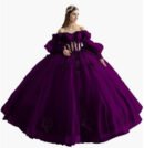 Floral One-Shoulder Tutu Dress with Bubble Sleeves - Spring Summer Elegant Party & Evening Wear