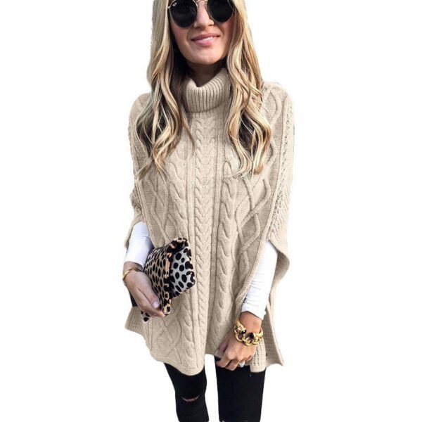 New Turtleneck Solid Color Street Hipster Sweater Loose Fashion Sweater Women's Shawl 11 New Turtleneck Solid Color Street Hipster Sweater Loose Fashion Sweater Women's Shawl - Image 11