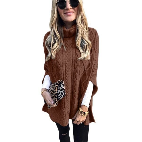 New Turtleneck Solid Color Street Hipster Sweater Loose Fashion Sweater Women's Shawl 6 New Turtleneck Solid Color Street Hipster Sweater Loose Fashion Sweater Women's Shawl - Image 6