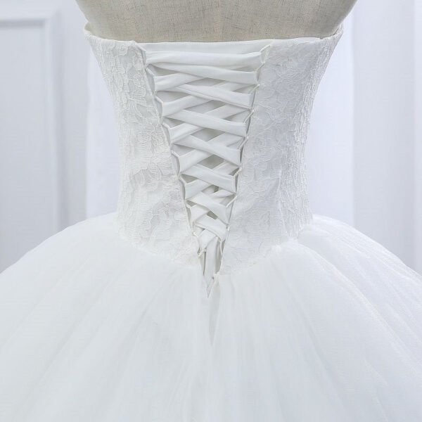 Tube top Wang Weiwei wedding dress Qi Di new simple soft gauze bridal wedding dress - Image 5