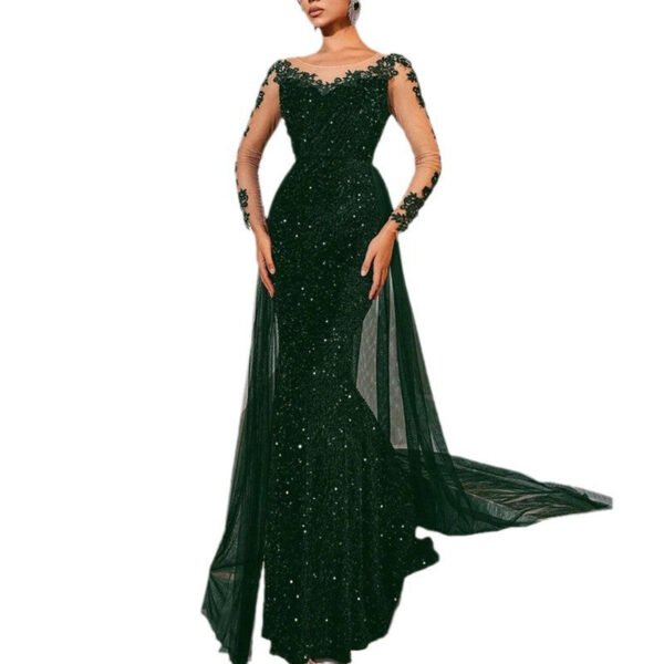 Women's Ball Dress Long Dress Temperament Fashionable and Elegant Long Lace Party Evening Dress - Image 7