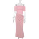Celebrity-Inspired Sexy Bodycon Dress: One-Shoulder Cut-Out Waist Autumn Slim Midi Dress for Women