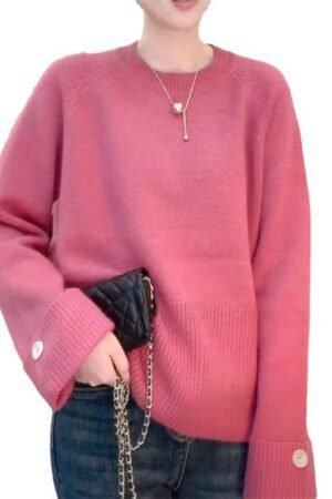Loose Soft Waxy Comfortable and Thin Pullover Sweater Women's Lazy Style Long-sleeved Outer Wear Knitted Sweater