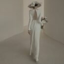 Engagement French Light Wedding Dress Skirt Women's High Sense Spring Simple Hepburn Style Backless New Chinese Style
