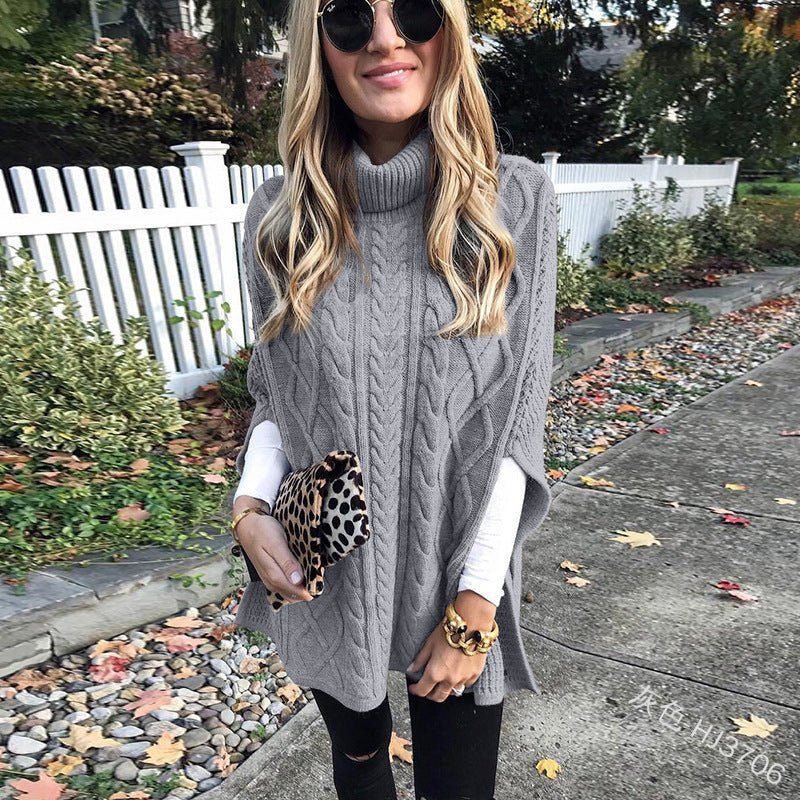 New Turtleneck Solid Color Street Hipster Sweater Loose Fashion Sweater Women's Shawl 1 New Turtleneck Solid Color Street Hipster Sweater Loose Fashion Sweater Women's Shawl