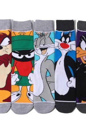 Wholesale Trendy Men's Cotton Cartoon Tube Socks Stockists Women's Animation Personalized Socks-5PRS