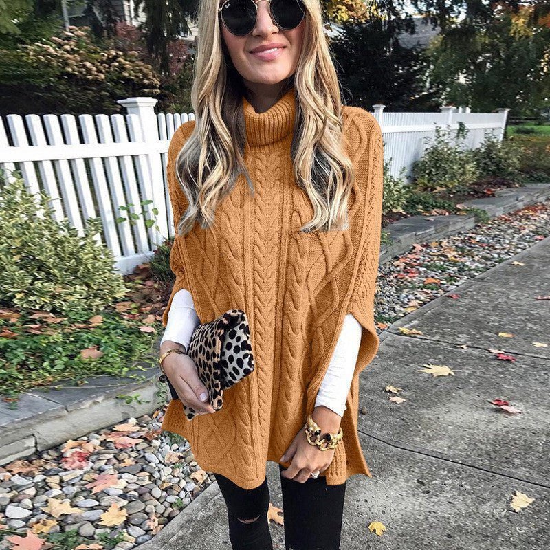 New Turtleneck Solid Color Street Hipster Sweater Loose Fashion Sweater Women's Shawl 3 New Turtleneck Solid Color Street Hipster Sweater Loose Fashion Sweater Women's Shawl - Image 3