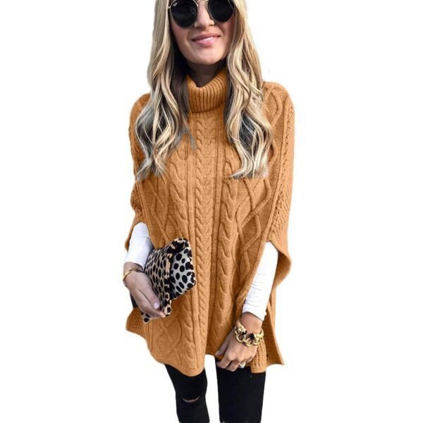 New Turtleneck Solid Color Street Hipster Sweater Loose Fashion Sweater Women's Shawl 7 New Turtleneck Solid Color Street Hipster Sweater Loose Fashion Sweater Women's Shawl - Image 7