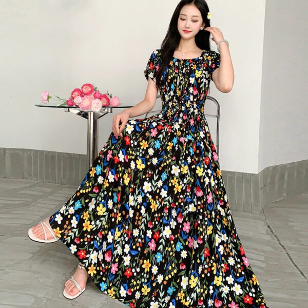 Prairie Dream Dress: Tiered Cotton Maxi - Cold Shoulder & Smocked Waist - Image 20