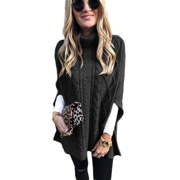 New Turtleneck Solid Color Street Hipster Sweater Loose Fashion Sweater Women's Shawl 10 New Turtleneck Solid Color Street Hipster Sweater Loose Fashion Sweater Women's Shawl - Image 10