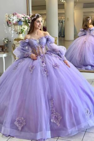 Floral One-Shoulder Tutu Dress with Bubble Sleeves - Spring Summer Elegant Party & Evening Wear