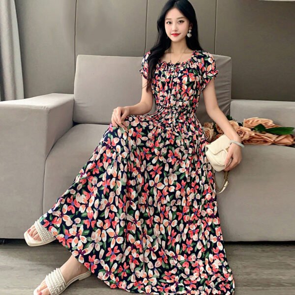 Prairie Dream Dress: Tiered Cotton Maxi - Cold Shoulder & Smocked Waist - Image 30
