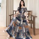 Prairie Dream Dress: Tiered Cotton Maxi - Cold Shoulder & Smocked Waist