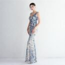 Elegant Long Sequin Evening Dress: Temperament Slim Gown for Banquet & Annual Meeting