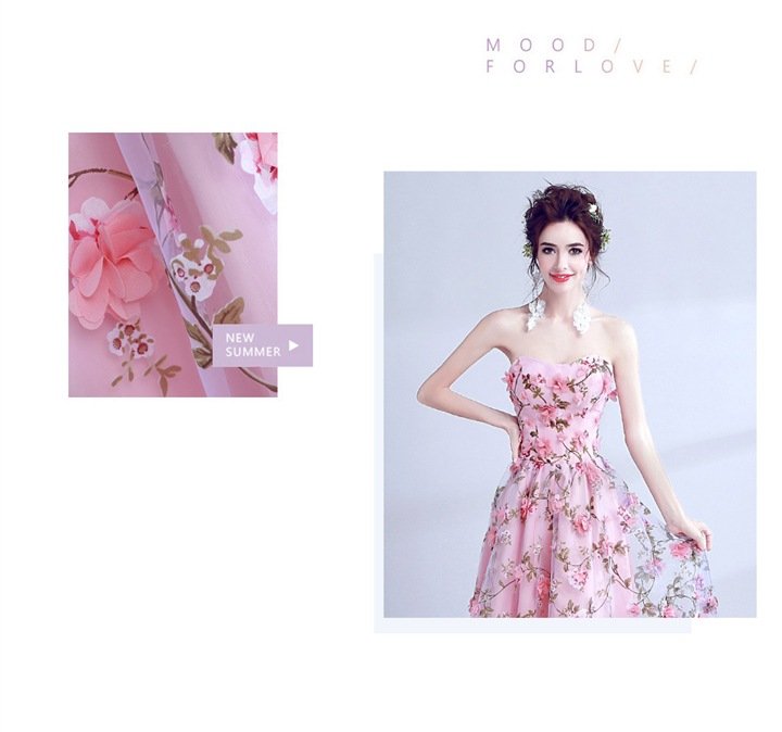 New Evening Dress Bean Pink Flower Lace Tub Top Performance Dress Bridal Wedding Banquet Annual Meeting Evening Dress 10 O1CN01L5Pras1eWAsKDlUuV 2215436973878 0 cib