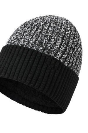 Winter Men's Double Wool Hat Adult New Fleece Warm Knitted Hat