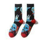 Men's Wholesale Trendy Socks Female Animation Cartoon Cotton Socks Comic Male Medium Tube Pirate Socks-5PRS
