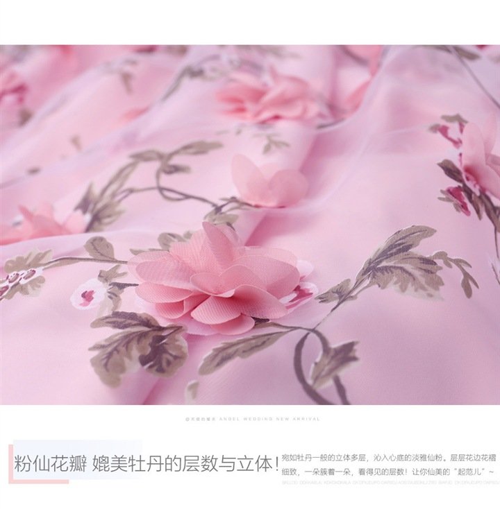 New Evening Dress Bean Pink Flower Lace Tub Top Performance Dress Bridal Wedding Banquet Annual Meeting Evening Dress 16 O1CN01Q07ePv1eWAsEHYycE 2215436973878 0 cib