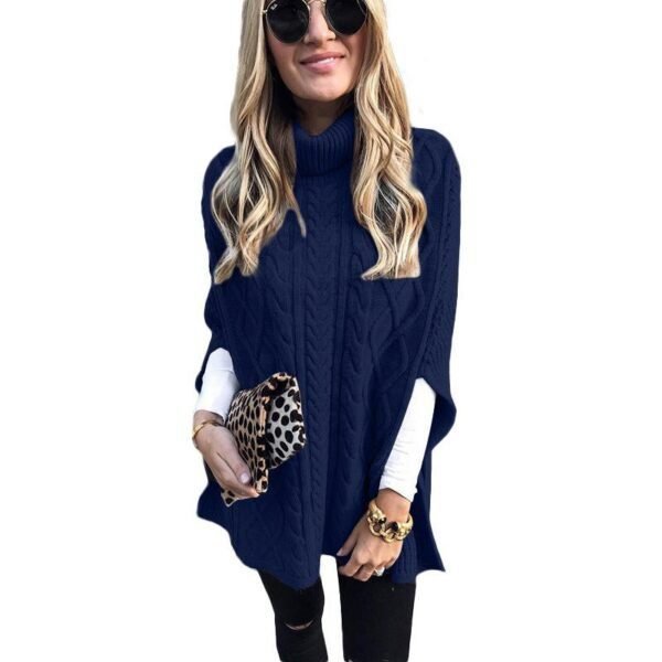 New Turtleneck Solid Color Street Hipster Sweater Loose Fashion Sweater Women's Shawl 15 New Turtleneck Solid Color Street Hipster Sweater Loose Fashion Sweater Women's Shawl - Image 15